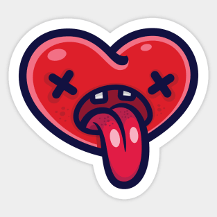 Hear Fun Emoji Valentines Day Sticker